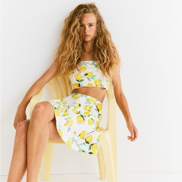 H&M Sleeveless Crop Top & A-line Skirt Set NWT - Picture 2 of 16